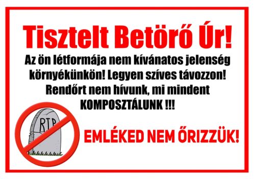 TISZTELT BETÖRŐ ÚR! TÁBLA 01